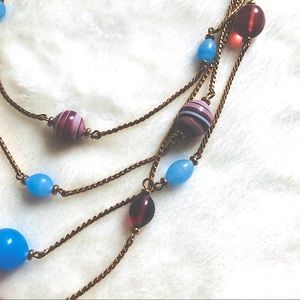 Quad Layer Bead + Chain Statement Necklace